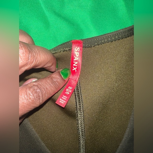 NWT Spanx Olive Green Faux Suede Dress size XS - Picture 5 of 8